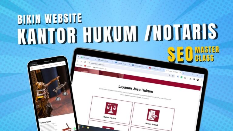 Buat Website Kantor Hukum / Notaris Kamu Sendiri dari 0 sampai online & setting SEO Masterclass (Tanpa Coding)