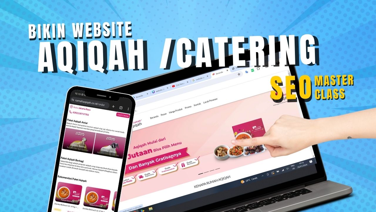 Buat Website Bisnis Aqiqah / Catering / Resto / Cafe Kamu Sendiri dari 0 sampai online & setting SEO Masterclass